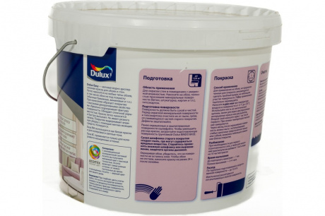 Купить Краска для стен и обоев DULUX EASY матовая Баз BW 10 л фото №4