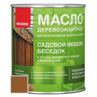 Купить NEOMID Масло деревозащитное для сад.мебели тик 0 75л фото №1