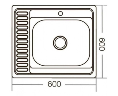 Купить Мойка нерж. накладная ZERIX  Z6060L-06-160P  polish   28218 фото №3