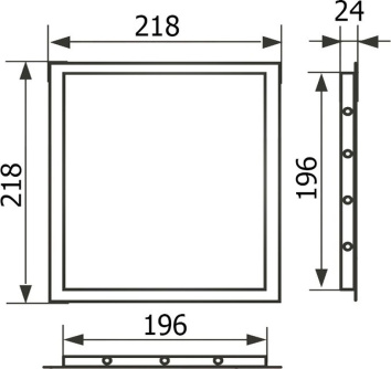 Купить Люк технологический 200х200 gray metal  EVECS Л2020 gray metal фото №4