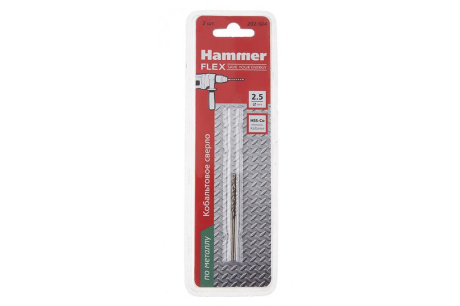 Купить Сверло Hammer Flex 202-504 DR CO 2 5мм*40мм кобальт M35  DIN338  HRC65-70 58994 фото №3